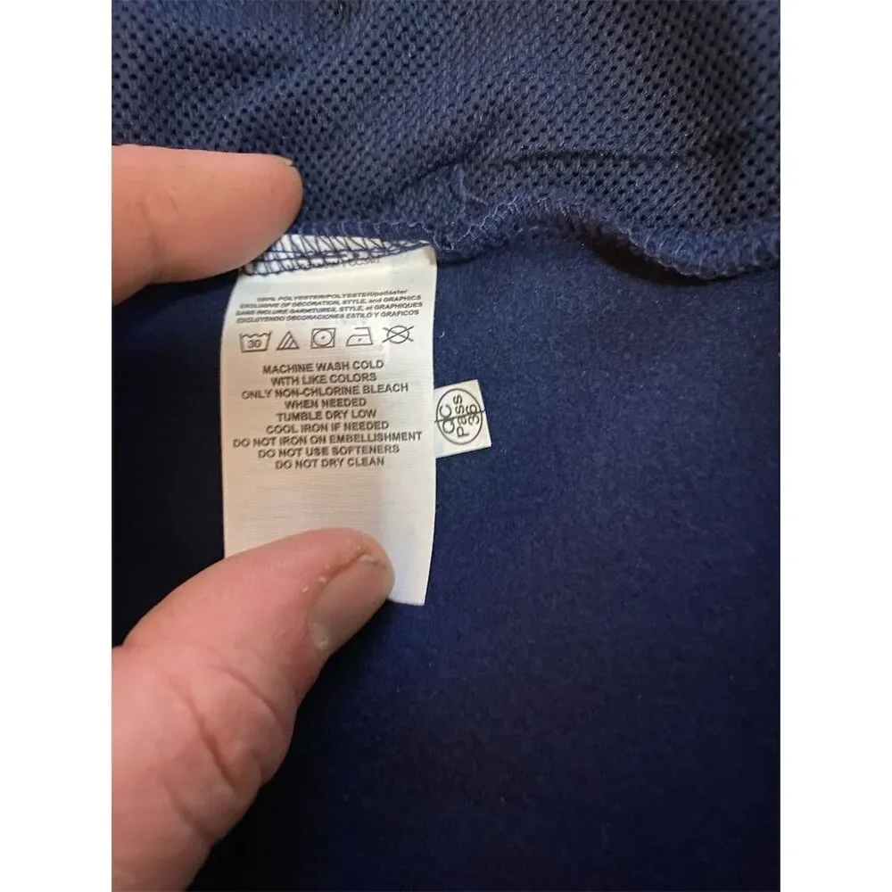 Seattle‎ Seahawks Men's Varsity Jacket Blue Full-Zip Size L fleece lined